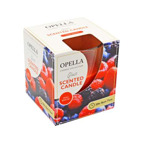 Opella Scented Glass Candle - Fresh Berries