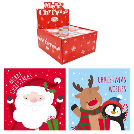 Boxed Christmas Cards In Display Box 20 Pack - Santa & Friends