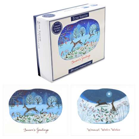 Tom Smith Luxury Boxed Christmas Cards 20 Pack - Winter Nights