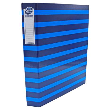 Pukka A4 Ring Binder - Navy / Blue Stripe