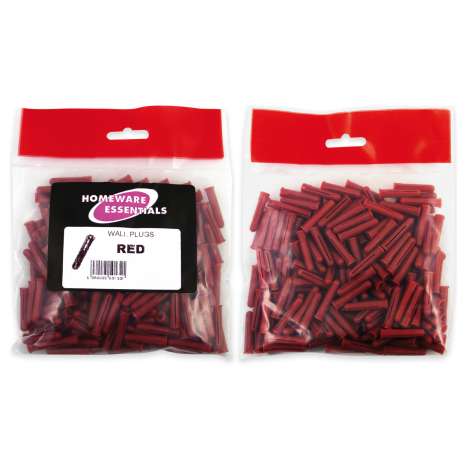 Homeware Essentials Red Wall Plugs 70 Pack