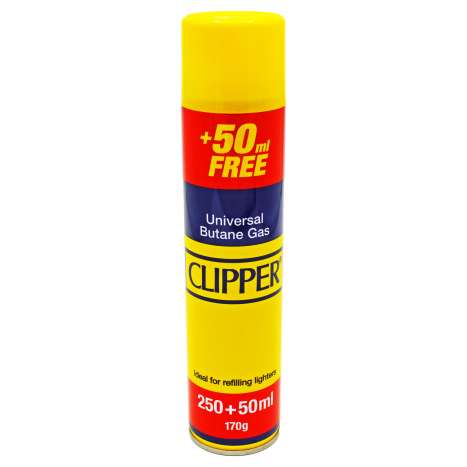 Clipper Universal Butane Gas 250ml + 50ml FREE