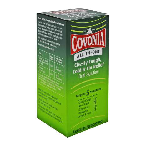 Covonia All-In-One Chesty Cough Cold & Flu Relief 160ml