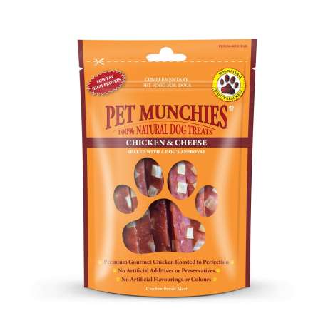 Pet Munchies Chicken and Cheese Treats 100g (In Display Box)