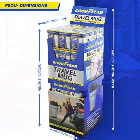 Goodyear Stainless Steel Travel Mug (350ml) In Display