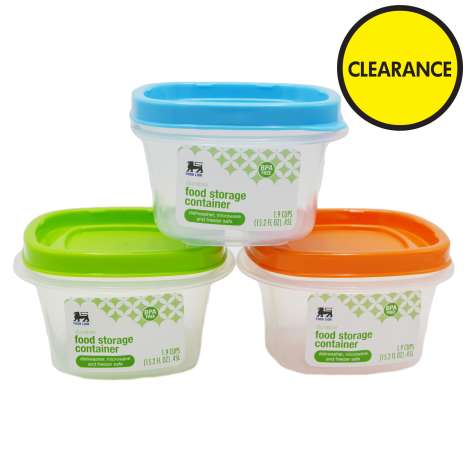 Food Lion Square Food Storage Container 450ml - Assorted Colours