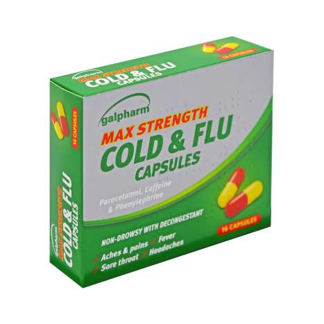 Galpharm Max Strength Cold & Flu Capsules 16 Pack
