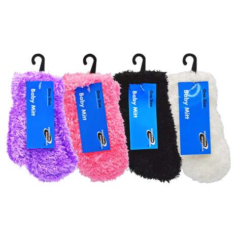 Homeware Essentials Feather Baby Mittens - Assorted Colours