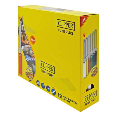 Clipper Tube Plus Utility Lighter - Assorted Colours