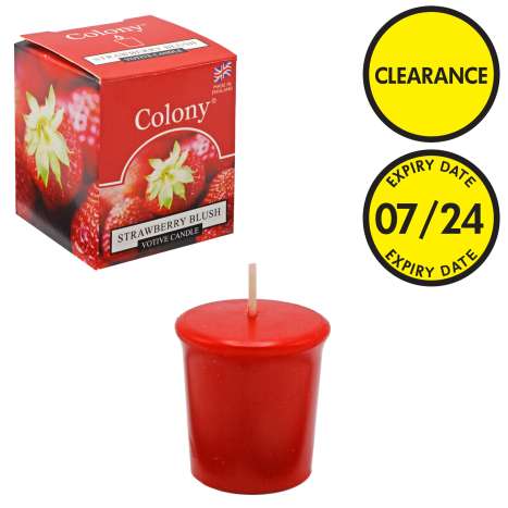 Colony Votive Candle [*Expiry Date: 07/2024*] - Strawberry Blush
