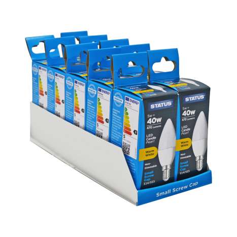 Status LED Candle Light Bulb (5w=40w) Small Screw (E14)