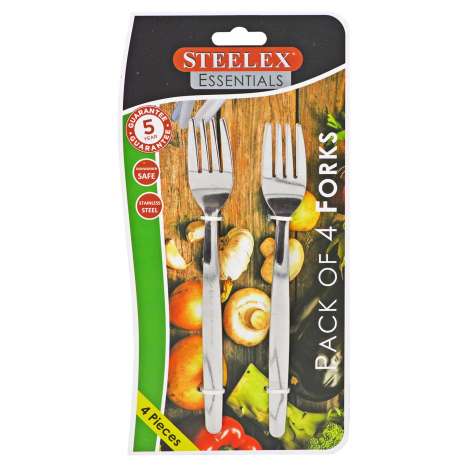 Steelex Stainless Steel Forks 4 Pack