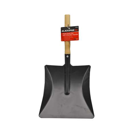 Blackspur Metal Dust Pan With Wooden Handle