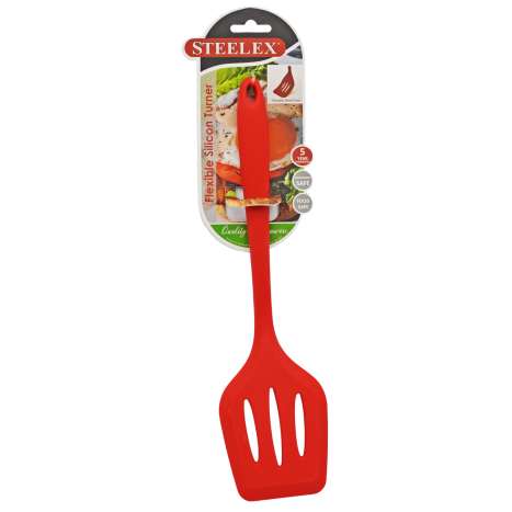 Steelex Silicone Slotted Turner - Red