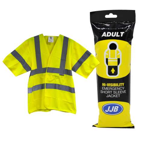 JJB Hi-Vis Short Sleeve Jacket Yellow - One Size