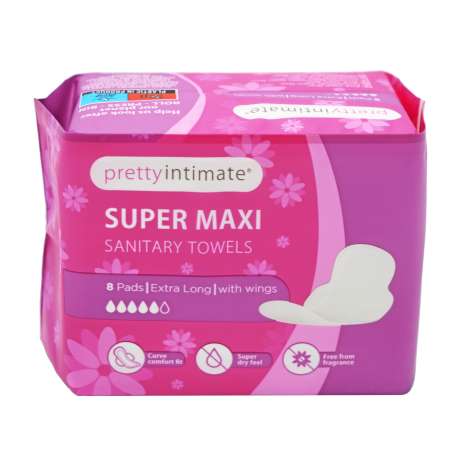 Pretty Intimate Super Maxi Sanitary Towels 8 Pack