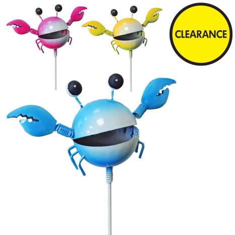 Garden Ornament Stake - Crab (Assorted Colours)