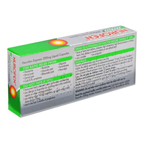 Nurofen Express 200mg Liquid Capsules 10 Pack