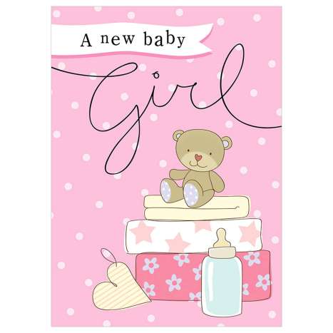 Garlanna Greeting Cards Code 50 - Baby Girl