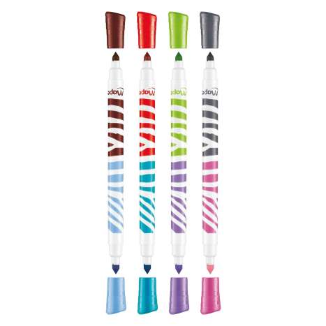Maped Duo Colors Felt Tip Pens 10 Pack - Assorted Colours