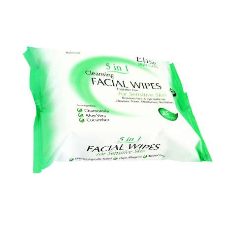 Elise Skin Care Sensitive Facial Wipes 25 Pack