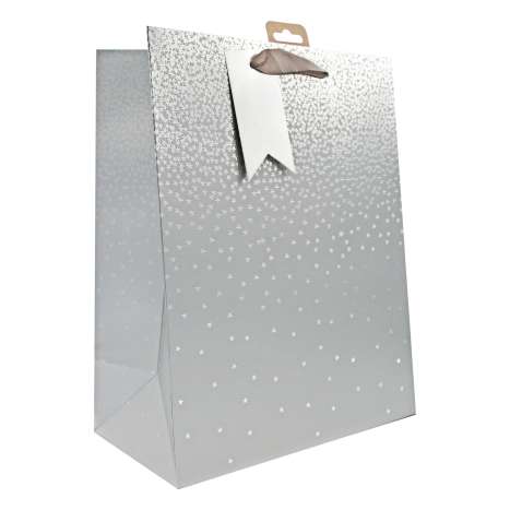 Large Gift Bags (26.5cm x 33cm) - Silver Ombre