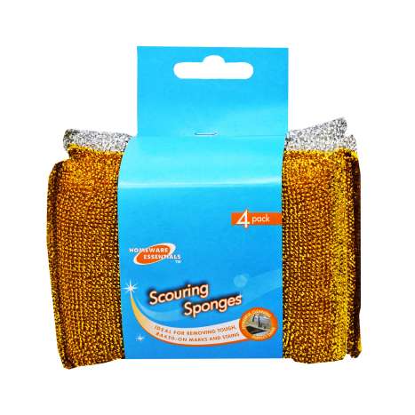 Homeware Essentials Scouring Sponges 4 Pack