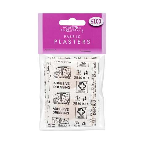 Homeware Essentials Fabric Plasters 20 Pack (HE05) - Assorted Sizes