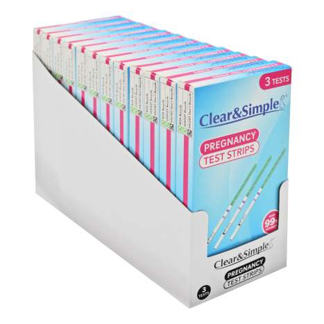 Clear & Simple Pregnancy Test Strips 3 Pack