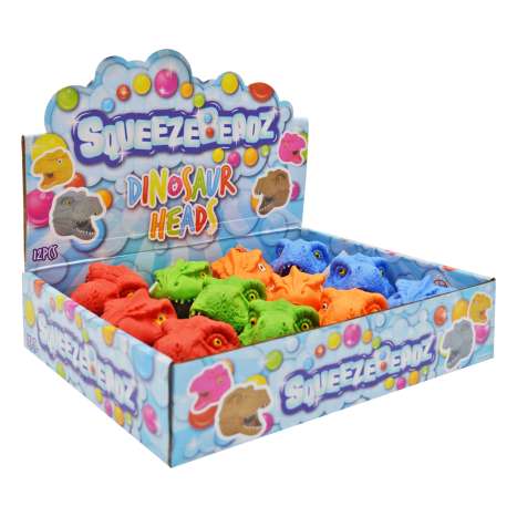 Squishy Dinosaur Head (7cm) - Assorted Colours