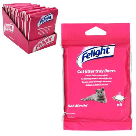 Felight Cat Litter Tray Liners (50cm x 38cm) 6 Pack