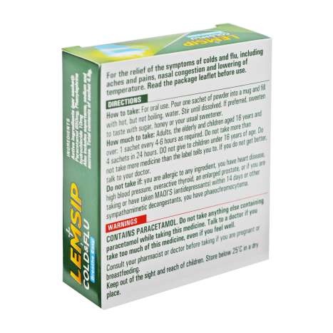 Lemsip Cold & Flu Breathe Easy Sachets 5 Pack - Lemon & Menthol