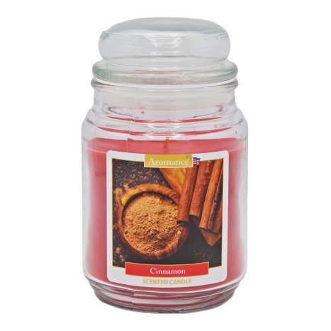 Aromance Glass Jar Scented Candle 510g - Cinnamon