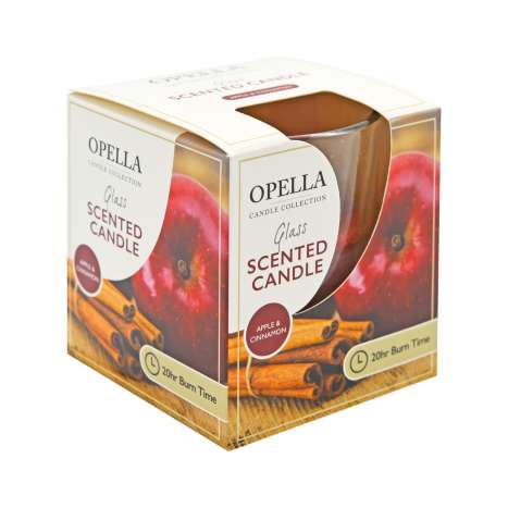 Opella Scented Glass Candle (7cm) - Apple & Cinnamon
