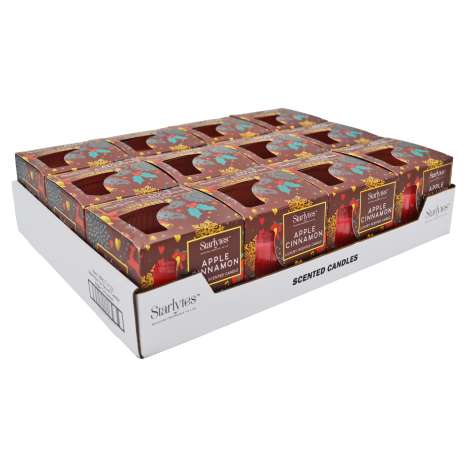 Starlytes Luxury Scented Glass Candle (85g) - Apple Cinnamon