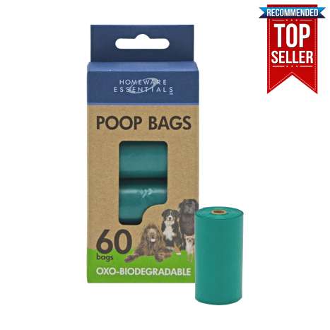 Homeware Essentials Oxo-Biodegradable Poop Bags (4 Rolls x 15 Bags)