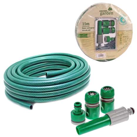 Hose and Spray Nozzle Set 15m