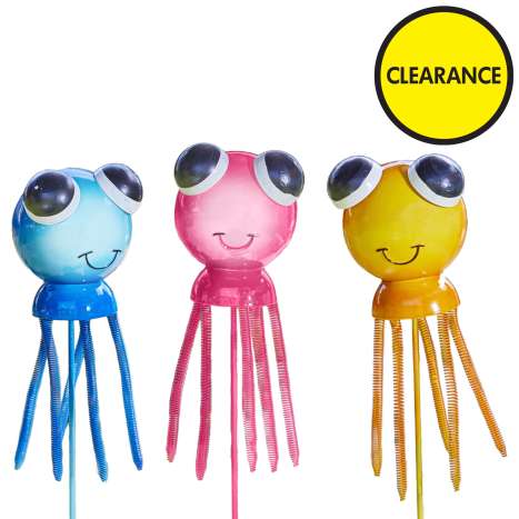 Garden Ornament Stake - Squid (Assorted Colours)
