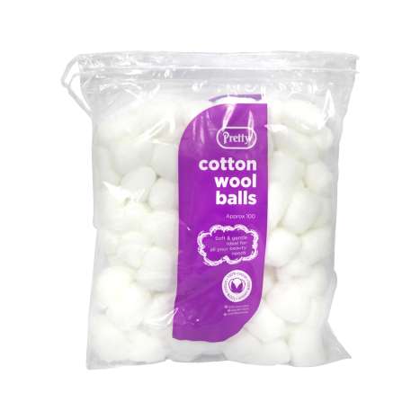 Pretty Cotton Wool Balls 100 Pack