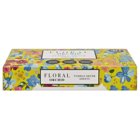 Floral Tumble Dryer Sheets 40 Pack - Orchid