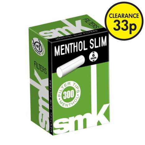 SMK Menthol Slim Filter Tips 300 Pack