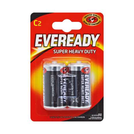 Eveready Super Heavy Duty C Batteries 2 Pack
