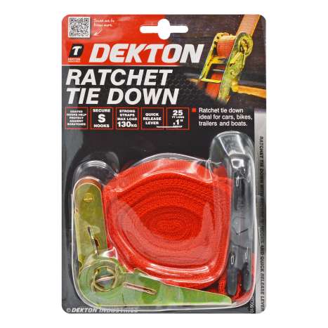 Dekton Ratchet Tie Down 1" x 25FT