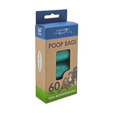 Homeware Essentials Oxo-Biodegradable Poop Bags (4 Rolls x 15 Bags)