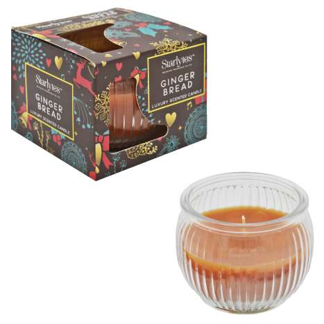 Starlytes Luxury Scented Glass Candle (85g) - Gingerbread