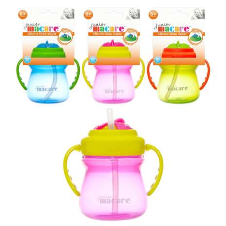 Junior Macare Silicone Straw Sipper (6m+) - Assorted Colours