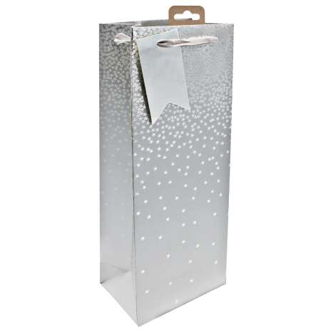 Bottle Gift Bags - Silver Ombre