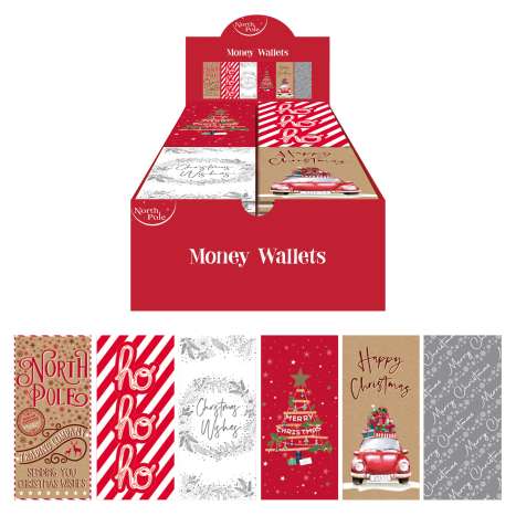 Christmas Money Wallets (Assorted) - Contemporary