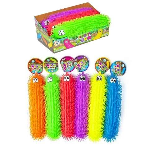 Giant Jiggly Worm (40cm) - Assorted Colours