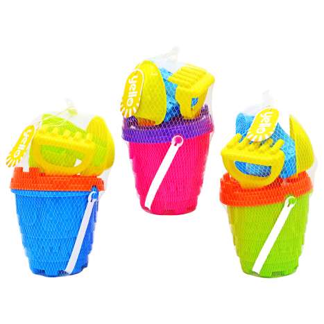 Yello Castle Bucket Set (6 Pieces) - Assorted Colours